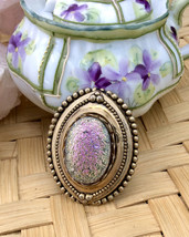 Antique Turn Of The Century Foiled Brooch - £39.34 GBP