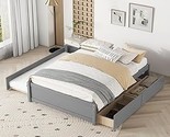 Full Bed With 4 Drawers?79.5L X 57W X 36H, Grey+Trundle - $628.99