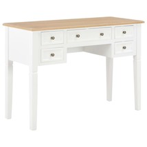 Writing Desk White 109.5x45x77.5 cm Wood - £131.89 GBP