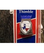Vintage Pewter and Enamel Thimble Texas the Lone Star State Collectors S... - £6.99 GBP