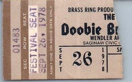Vintage Doobie Brothers Ticket September 26 1978 Saginaw Michigan - £27.24 GBP