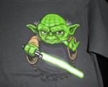 TeeFury Star Wars YOUTH MEDUM &quot;Pocket Jedi&quot; Yoda Tribute Shirt CHARCOAL - $13.00