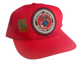 Vintage US UNITED STATES MARINE CORPS Otto  Patch Trucker Cap Hat SnapBack - £13.47 GBP