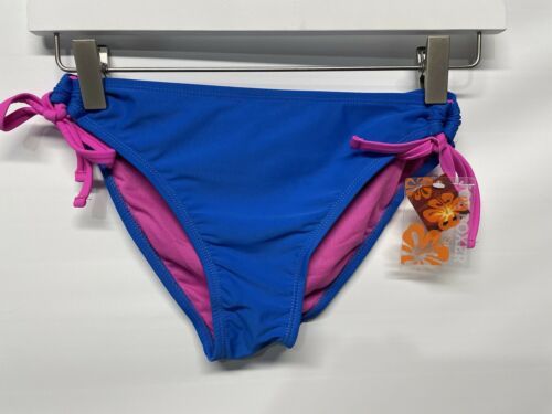 Joe Boxer Side String Tie Bikini Bottom Blue Pink Solid NEW S - $11.53