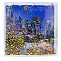 Los Angeles Clear Acrylic Square Water Globe Picture Frame - £20.74 GBP