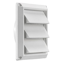 Lambro 604W 4-In. White Plastic Air Intake Louver Vent - £23.40 GBP