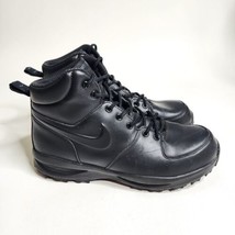 Nike Manoa Leather Shoes High Top Boots Size 11 Black Lace 454350-003 - £70.02 GBP