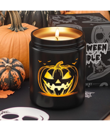Halloween Candle with LED Pumpkin Face,Fall Candle with Pumpkin Spice Sc... - $247.94 MXN