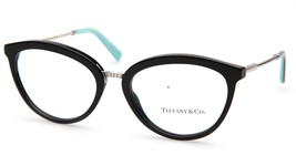 New Tiffany &amp; Co Tf 2173 8001 Black On Blue /SILVER Eyeglasses 53-18-140 Italy - £118.81 GBP