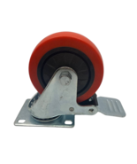 Everbilt 4 Inch Red TPU Swivel Plate Caster Wheel with Locking Brake 250... - $416.89 MXN