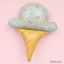 Ice cream balloon aluminum foil boy Birthday party decoration summer Myl... - £15.64 GBP