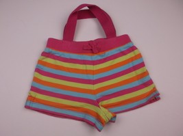 HANDMADE UPCYCLED KIDS PURSE SHERBET STRIPE SHORTS 11.5X7 IN UNIQUE ONEO... - $2.99