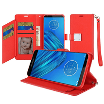 Wallet ID Card Holder Case Cover RED For Samsung A21 - £6.73 GBP
