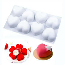 Heart Shaped Mousse Cake Mold - Silicone Chocolate Jelly Baking Dessert ... - £11.18 GBP+