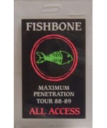 FISHBONE - VINTAGE 1988 - 1989 ORIGINAL CONCERT TOUR LAMINATE BACKSTAGE ... - $15.00