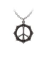 Alchemy Gothic P948 - Pax Pendant Necklace Peace Sign English pewter England - $26.38