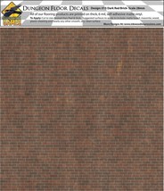 Dungeon Flooring Design 015 Dark Red Brick DIY 28mm Miniature Decals - $6.93