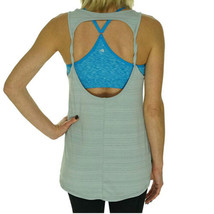 allbrand365 designer Womens Twisted Strap Open Back Tank Top,Silver Ice,Small - £26.86 GBP