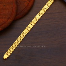 Man Men&#39;s Exclusive Gold Hollow Bracelet 22k Yellow Gold Light weight Br... - £2,167.08 GBP+