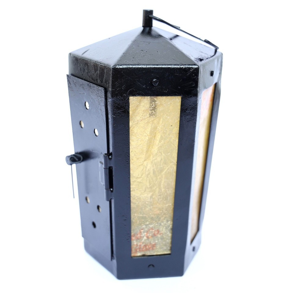 Medieval Style Hexagon Lantern Pyramid-Shaped Top With Translucent Panels Item image 3