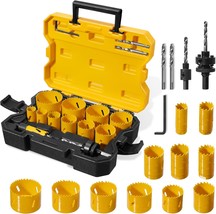 Kata Bi-Metal Hole Saw Kit, 18 Piece M42 Steel Hole Saw Set With 3/4&quot;, D... - £35.40 GBP