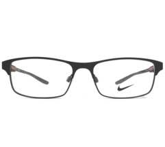 Nike Eyeglasses Frames 8046 007 Matte Black Red Rectangular Wire Rim 54-... - $121.33