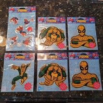 Spiderman 3D Quicksticks Glow In The Dark Puffy Stickers 5&quot; x 6&quot; Lot Of 6 - $60.95 CAD