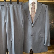 Daniel Cremieux Collection 44L 38 x 32 USA MADE 2Pc 100% Wool Gray 2Btn Suit - £78.66 GBP