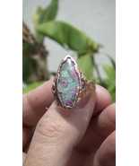 Electroformed  Copper Ruby fuchsite ring - $971.33 MXN