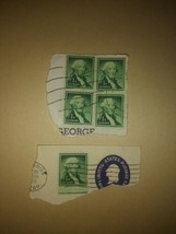 Lot #1 5 Washington 1954 1 Cent Cancelled Postage Stamps Vintage VTG USPS... - £7.78 GBP