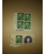 Lot #1 5 Washington 1954 1 Cent Cancelled Postage Stamps Vintage VTG USP... - £7.78 GBP