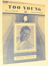 Vintage Too Young Sheet Music 1951 Nat King Cole - $6.92