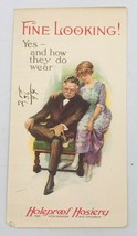 VTG Antique Holeproof Hosiery Fine Looking! Advertising Pamphlet Husband &amp; Wife - £11.21 GBP