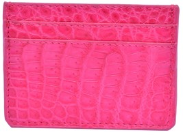 Beautiful French Rose Many Card Slots Premium Crocodile Leather New Card... - £144.22 GBP