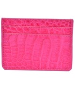 Beautiful French Rose Many Card Slots Premium Crocodile Leather New Card... - $179.99