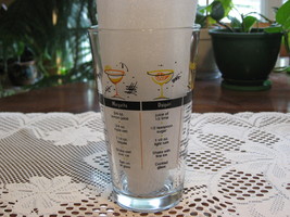 Bartender&#39;s Cocktail Recipe Tumbler-Libbey - 7 Drinks- 16 oz- Vintage- USA - $12.00