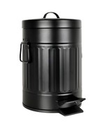 Small Farmhouse Bathroom Trash Can - Pet Proof Matte Black Trash Can Wit... - £40.74 GBP