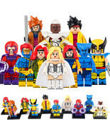 10pcs X-Men Minifigures Wolverine Cyclops Jean Grey Magneto Jubilee Mini... - $21.99