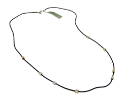 New Modern Monet Canyon Rope Style Gold Plated Square Beaded Necklace 36" NWT - $14.47