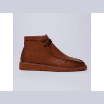 Men's TAYNO Wallabee Chukka Boots Mojave Smooth Leather Light Weight Cognac image 9