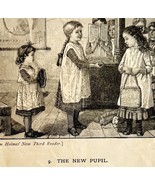 1878 Print The New Pupil Lessons In English 5.5 x 4.75&quot; Antique - $374.75 MXN