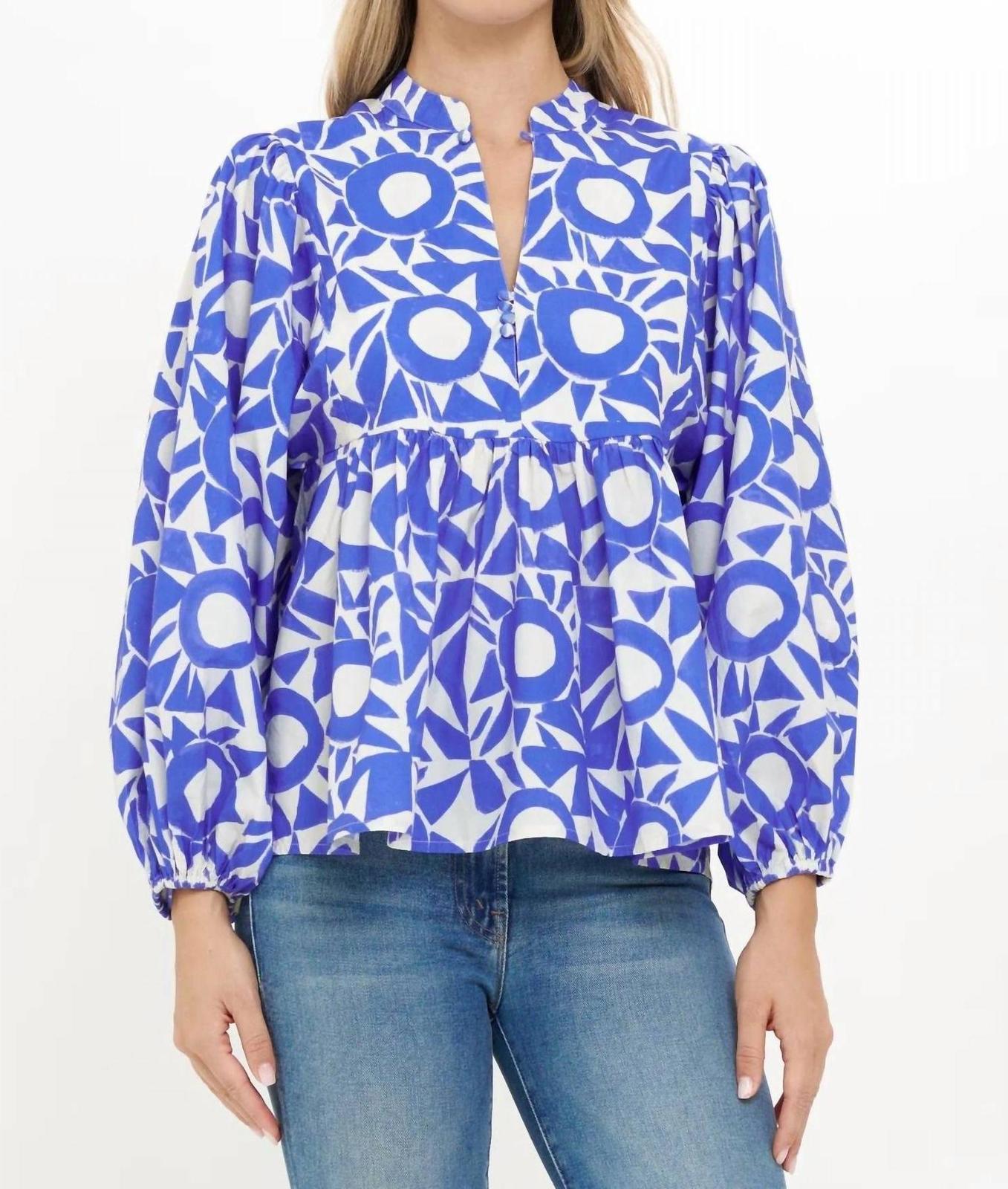 Oliphant Mandarin Long Balloon Sleeves Top Size XS - $127.71