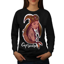 Wellcoda Capricorn Womens Sweatshirt, Zodiac Sign Casual Pullover Jumper - £22.91 GBP+