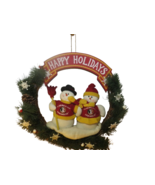 Florida State Seminoles Large Holiday Snowman Wreath 18&quot; Diameter Christmas - £19.55 GBP