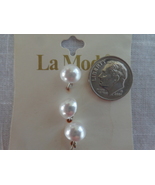 White La Mode Pearled Buttons Vintage Buttons (#3782) - £8.64 GBP