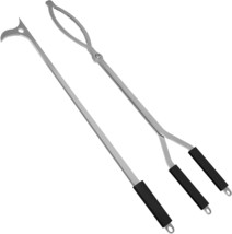 40&quot; Fire Tongs Fire Pit Tongs Set, Stainless Steel Fireplace Tongs Log Grabber - £57.44 GBP