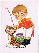 Postcard Kruger Germany Lenticular Winking Eyes Boy Tiger Tamer Circus - £4.50 GBP