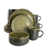 Gibson Elite Norwich 16 Piece Stoneware Dinnerware Set in Green - €136,46 EUR