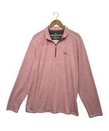 Tommy Bahama Shirt Mens XL Pink Quarter Zip Performance Marlin Fishing P... - $38.88 CAD