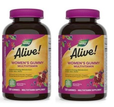 2x Nature&#39;s Way Alive! Women&#39;s Daily EXP4/24Gummy Multivitamins, 16 Vitamins &amp; - £18.37 GBP